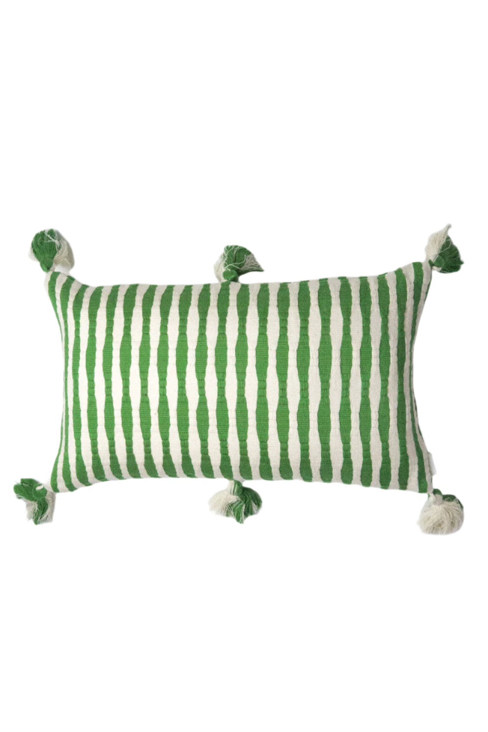 Antigua Pillow in Grass Green Stripe
