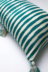 Antigua Pillow in Jade Stripe
