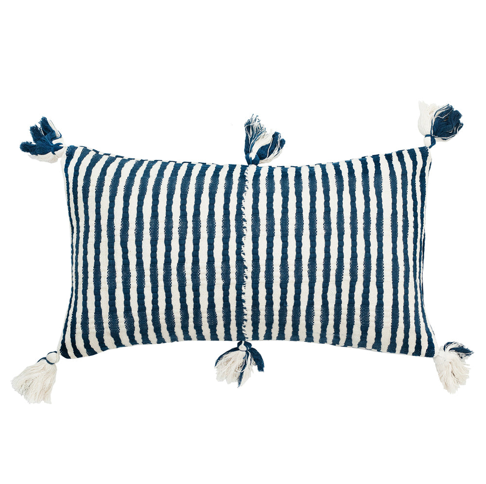 Antigua Pillow in Dark Teal Blue