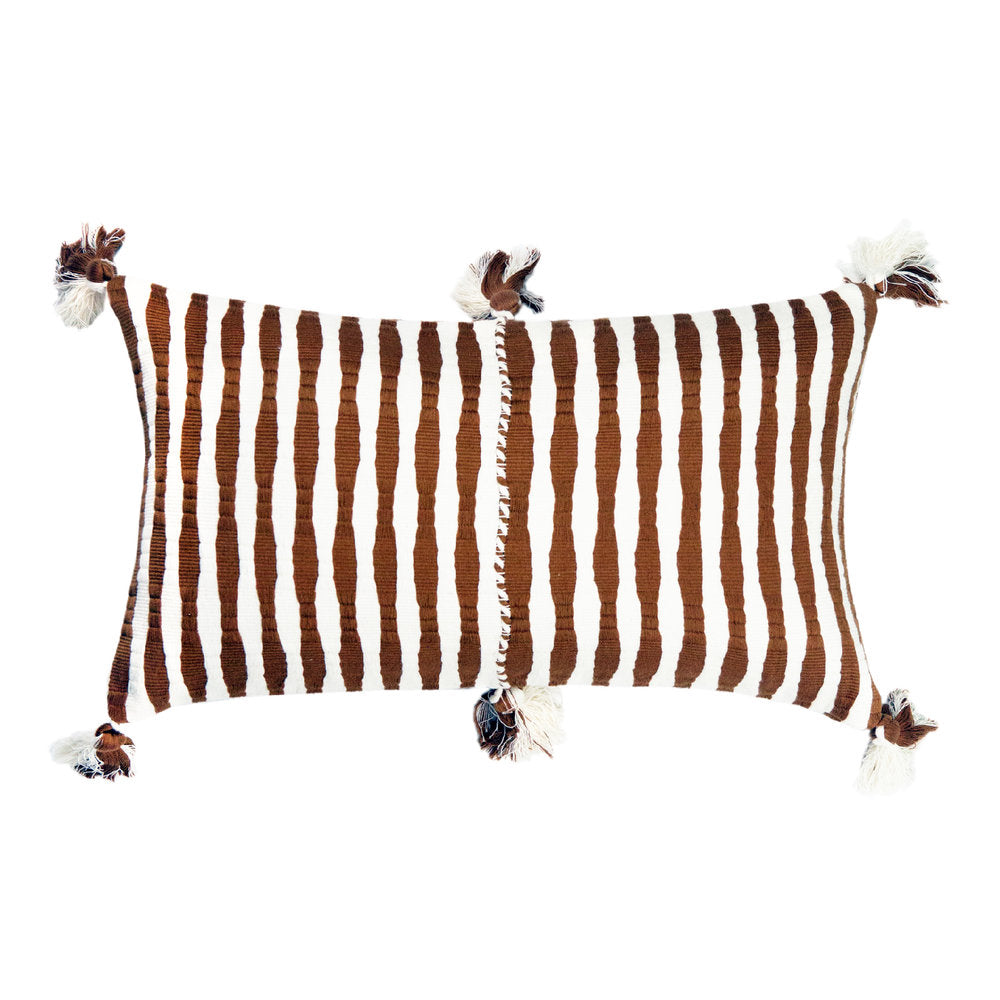 Antigua Pillow in Umber Stripe