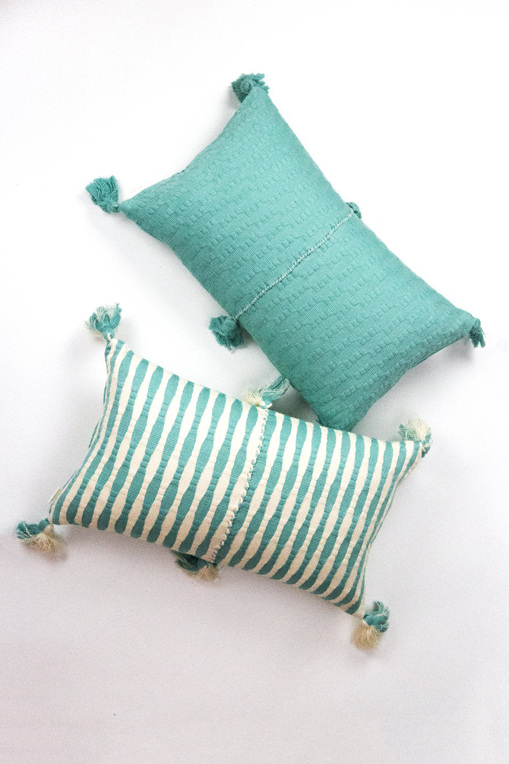 Antigua Pillow in Faded Aqua Solid