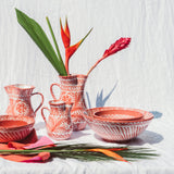 Hand Painted Lebrillo Large Bowl, Coral
