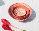 Hand Painted Lebrillo Small Bowl, Coral