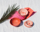 Hand Painted Lebrillo Small Bowl, Coral