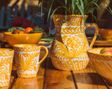 Hand Painted Medium Pitcher, Yellow