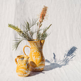 Hand Painted Small Pitcher, Yellow