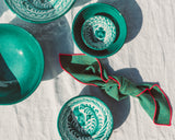 Hand Painted Lebrillo Small Bowl, Green