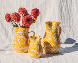 Hand Painted Small Pitcher, Yellow