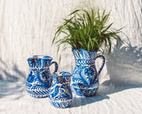 Hand Painted Small Pitcher, Blue