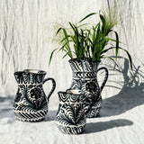Hand Painted Small Pitcher, Black