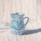 Hand Painted Small Pitcher, Sky Blue