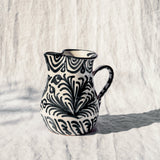 Hand Painted Small Pitcher, Black