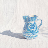 Hand Painted Medium Pitcher, Sky Blue