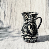 Hand Painted Large Pitcher, Black