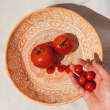 Hand Painted Lebrillo Large Bowl, Peach