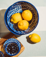 Hand Painted Lebrillo Medium Bowl, Blue