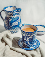 Hand Painted Small Pitcher, Blue