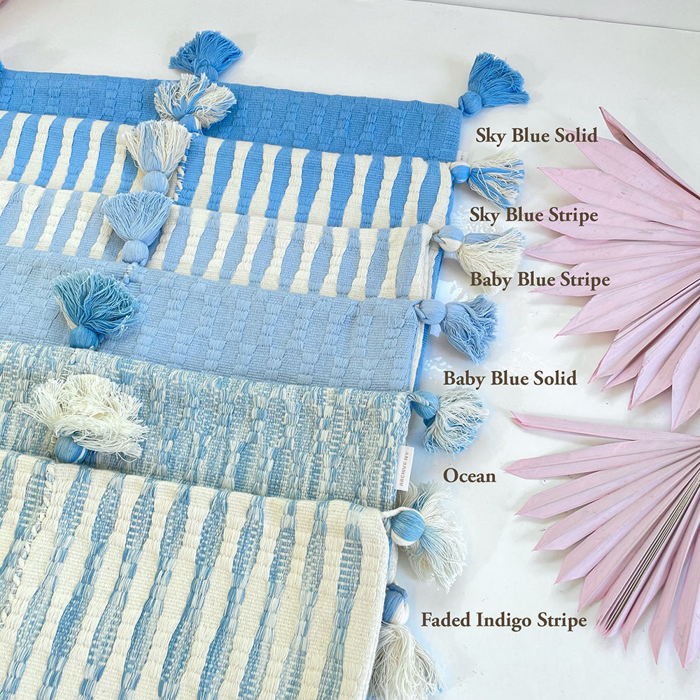 Antigua Pillow in Sky Blue Solid