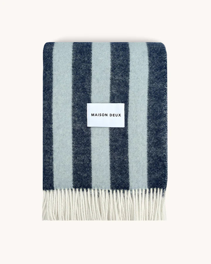 Candy Wrap Blanket Navy Ice Blue