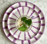 Candy Cane Stripes Dinner Plate, Lilac