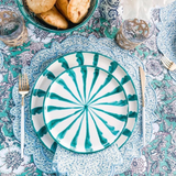 Candy Cane Stripes Dinner Plate, Green