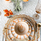 Candy Cane Stripes Dinner Plate, Peach