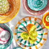 Candy Cane Stripes Dinner Plate, Yellow