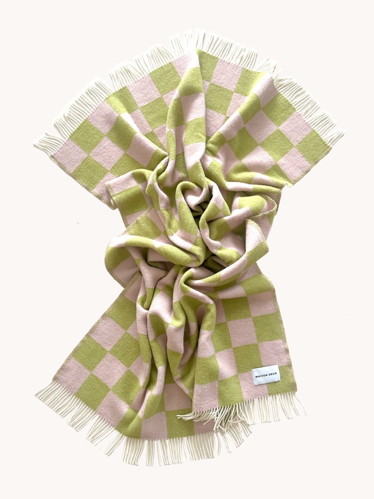 Checkerboard Blanket Kiwi Pink