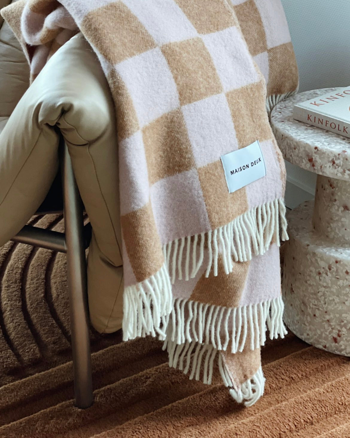 Checkerboard Blanket Terra Pink