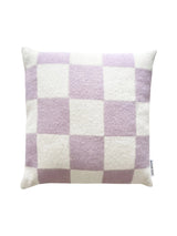 Checkerboard Cushion Lilac White