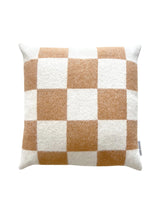 Checkerboard Cushion Terra Brown White