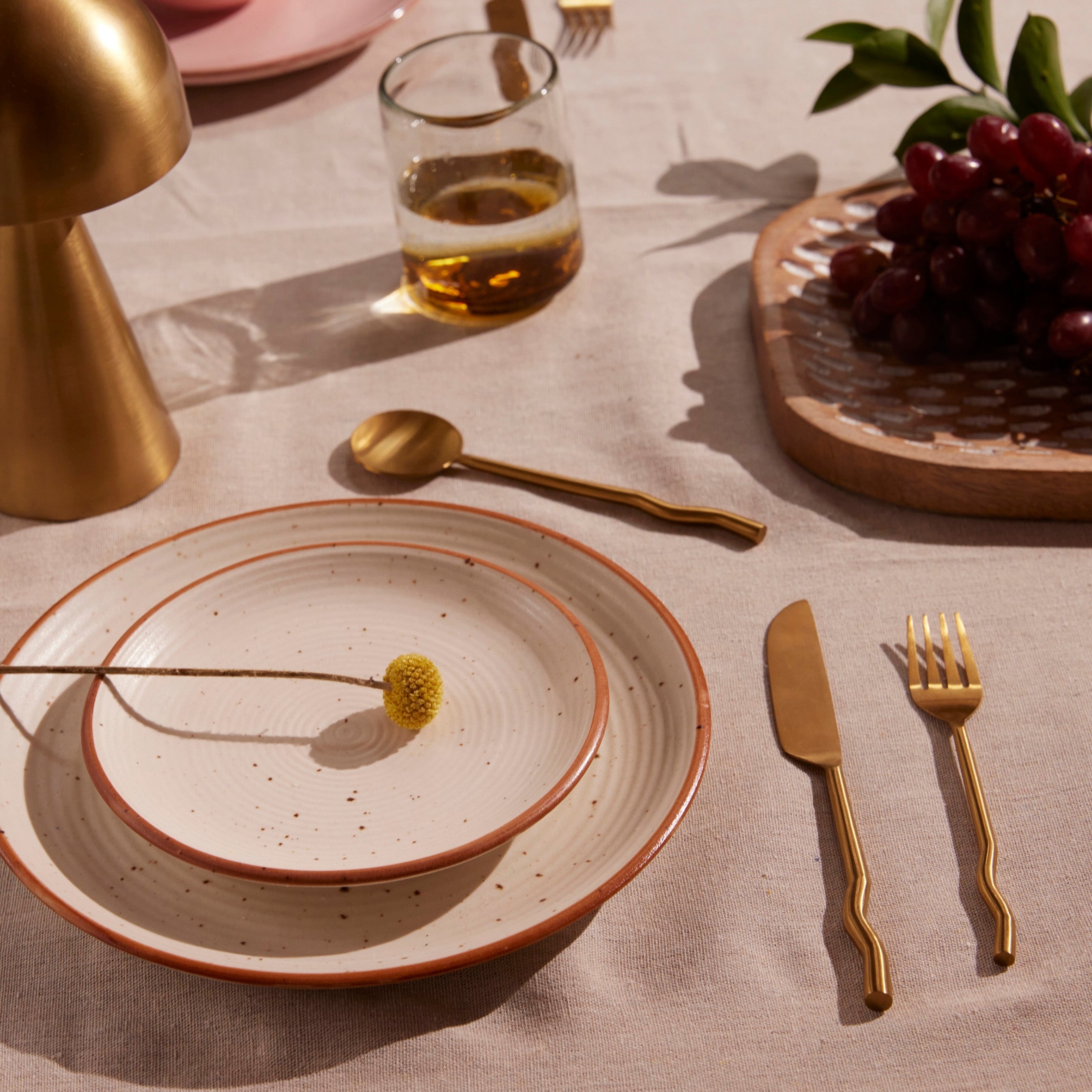 Emma Flatware Set in Brass (Set of 20)