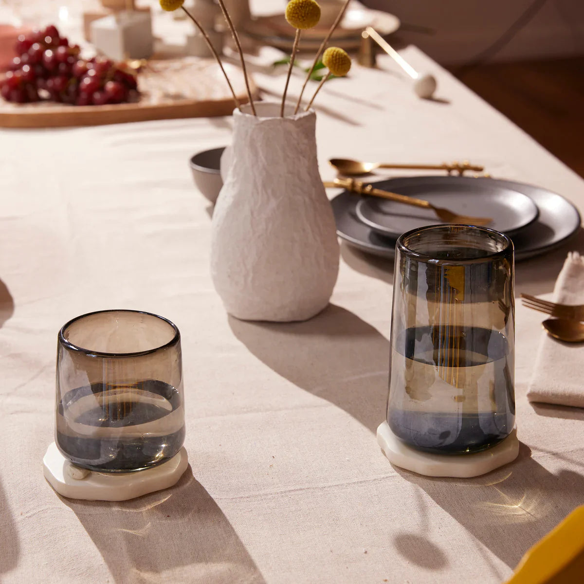 Mario Tall Smoke Luster Glass (Set of 4)