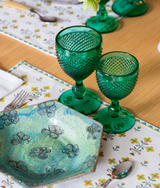 Stemmed White Wine Glass, Green S/2