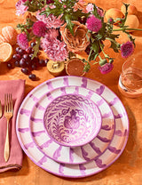 Candy Cane Stripes Salad Plate, Lilac
