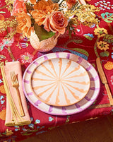 Candy Cane Stripes Salad Plate, Peach