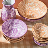 Hand Painted Lebrillo Large Bowl, Lilac