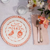 Hand Painted Lebrillo Dinner Plate, Coral