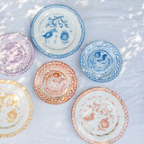 Hand Painted Lebrillo Dinner Plate, Coral