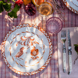 Hand Painted Lebrillo Dinner Plate, Coral
