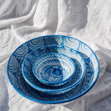 Hand Painted Lebrillo Large Bowl, Sky Blue