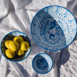 Hand Painted Lebrillo Large Bowl, Sky Blue