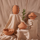 Ena Wavy Lines Terracotta Bowl