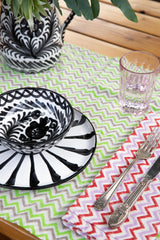 Candy Cane Stripes Salad Plate, Black