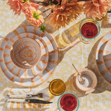 Candy Cane Stripes Dinner Plate, Peach