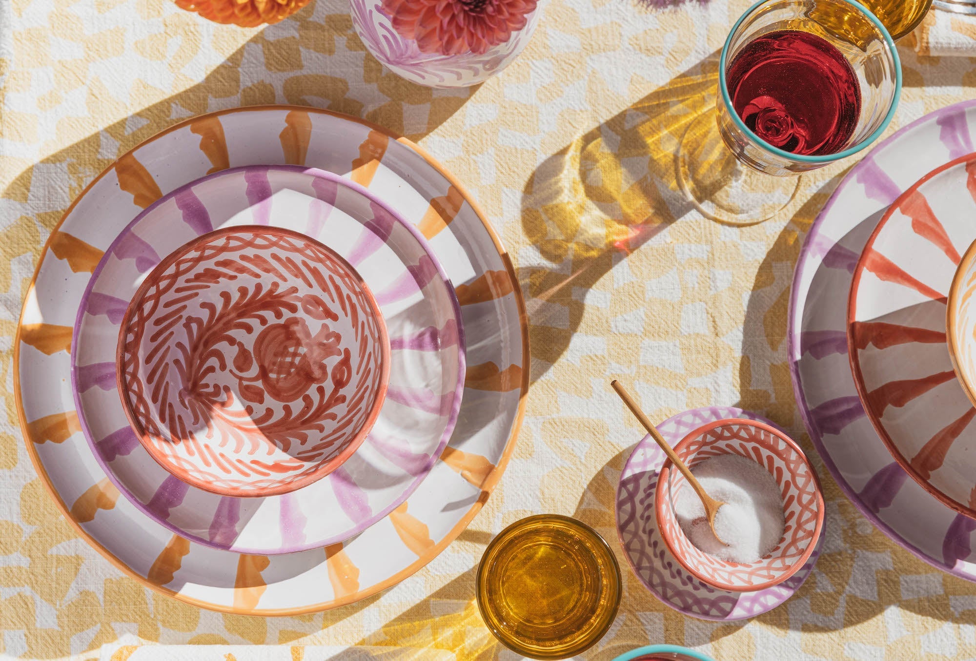 Hand Painted Lebrillo Small Bowl, Coral