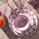 Candy Cane Stripes Dinner Plate, Lilac