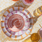 Candy Cane Stripes Dinner Plate, Peach