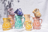Hand Painted Small Pitcher, Yellow