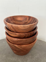 4" Teak Wood Small Serving Bowls
